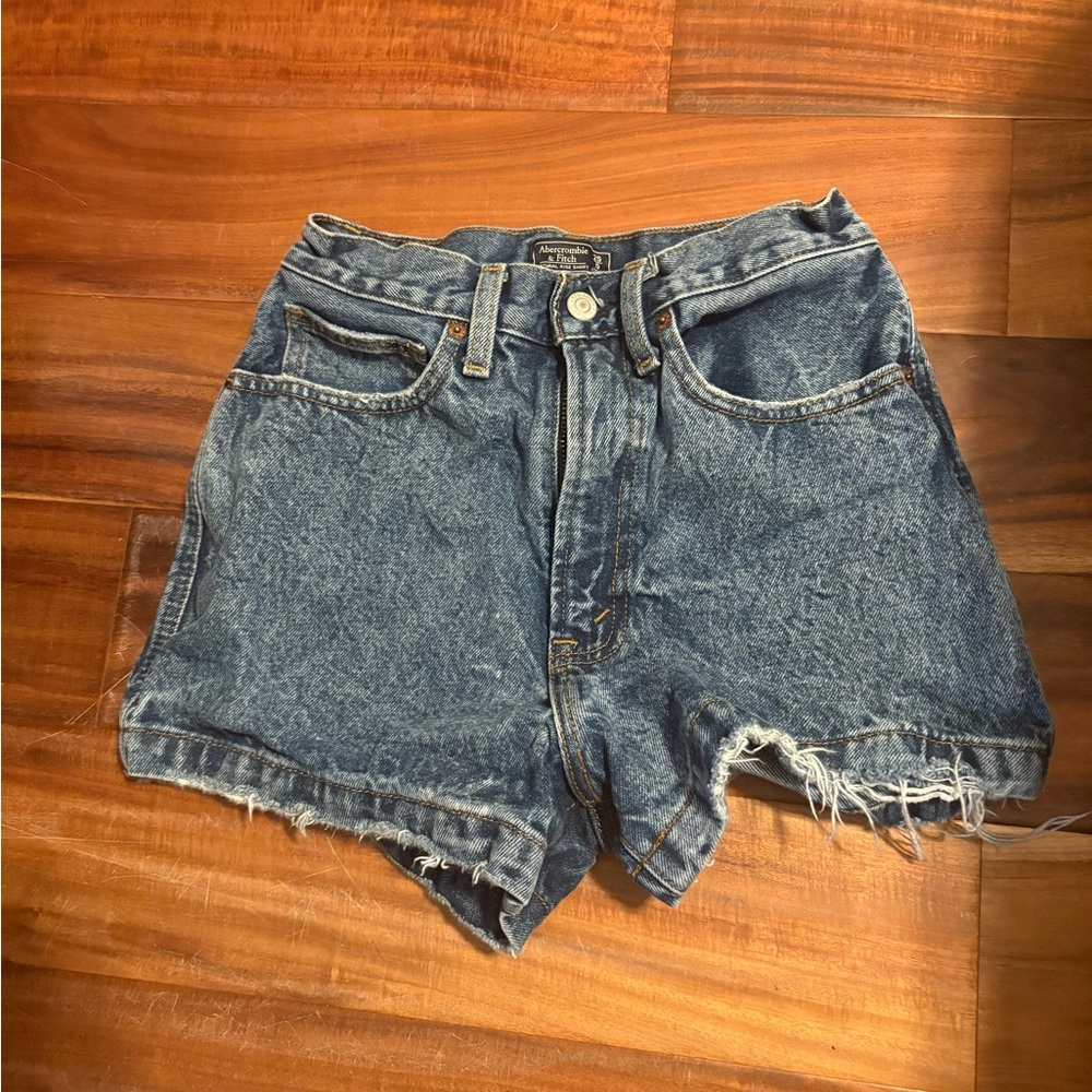 Vintage Abercrombie & Fitch Cutoff Shorts Size 25 (0) Y2K High Rise (0610)